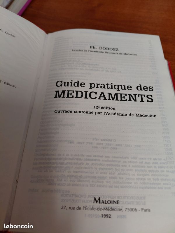 Guide pratique des médicaments Dorosz 1992 (image 2)