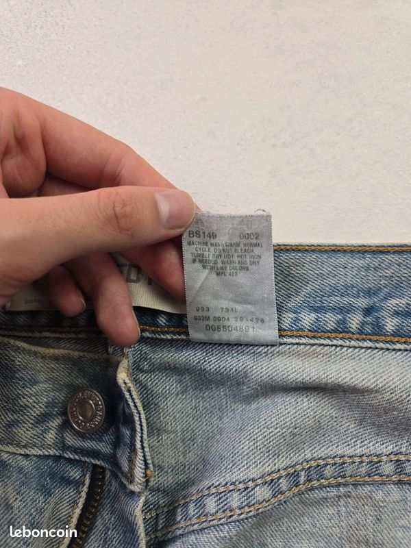 Jean Levi's 550 bleu taille W33 coupe ample relaxed fit vintage made in Brazil (T405) (image 8)