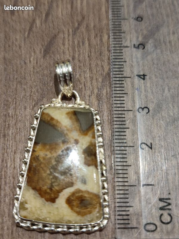 Septaria et argent pendentif (image 5)