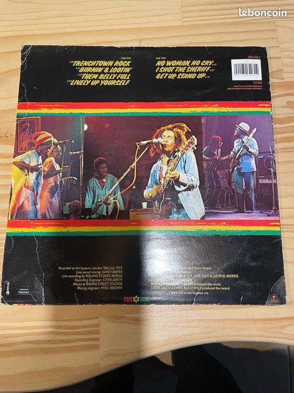 Disque vinyle Bob Marley and Wailers live (image 2)