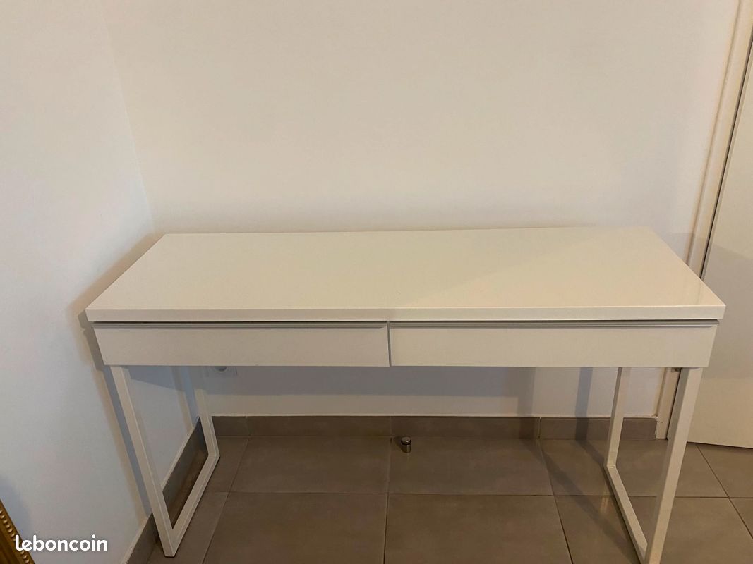 Bureau/coiffeuse blanc (image 1)