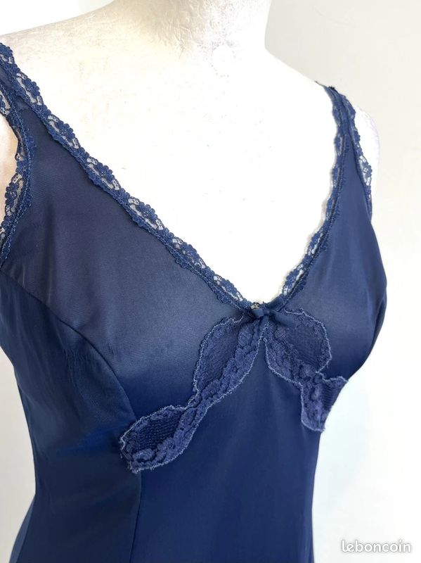 Combinaison Vintage Dentelle Blanche - Taille 36/38 - Occasion Bon état