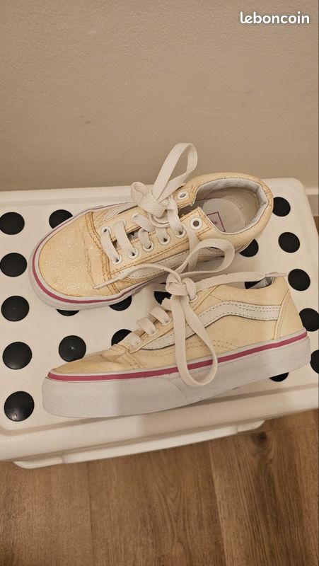 Vans rose/beige pailleté taille 30 (image 2)