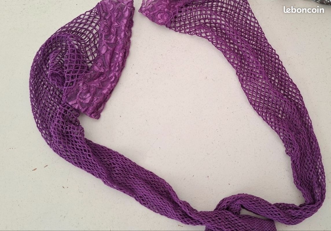 Jolis bas autofixants violets neufs + etiquettes (image 6)