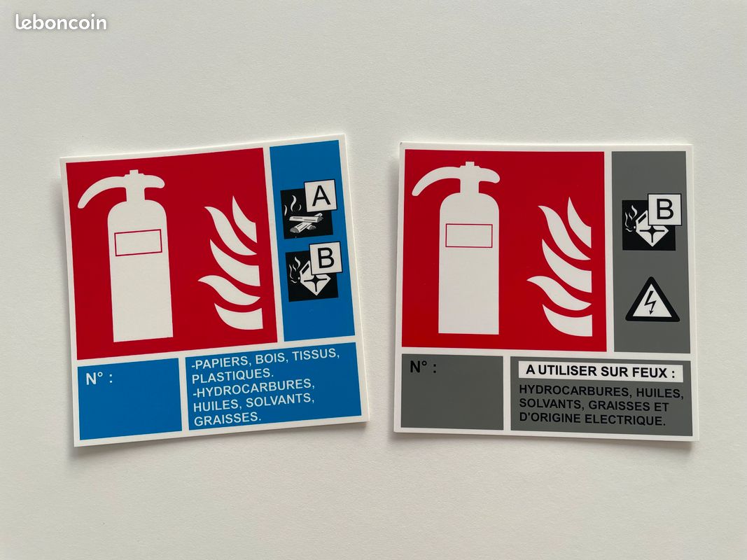 Lot de 2 panneaux signalisation extincteur / NEUF (image 2)