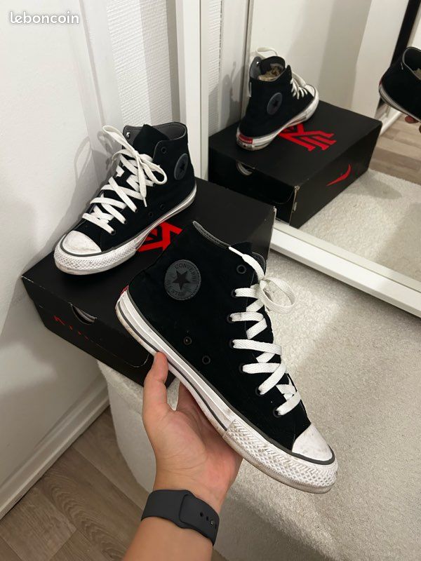 Converse Plateforme Converse Noir Haute Taille 40 Chaussure