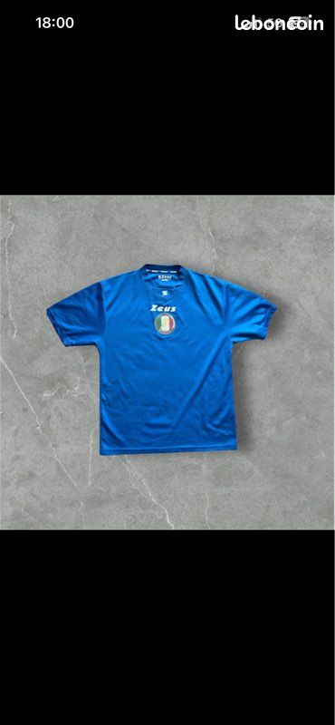 Maillot de foot vintage de l’équipe nationale italienne Zeus/M/Bleu/Excellent état (image 1)