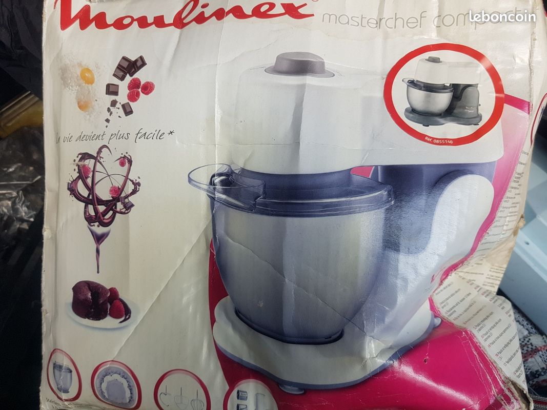 Robot Ménager Moulinex Masterchef Compact - 2 Cuves - Blanc - Occasion