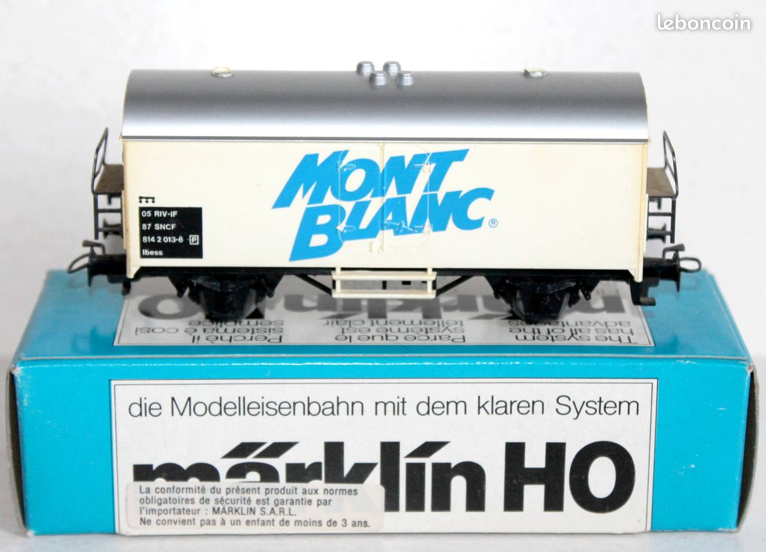 Wagon Frigorifique Märklin 4415 / 4419 / 4427 - Occasion Avec Boîte, échelle HO - Blanc, Made In Germany