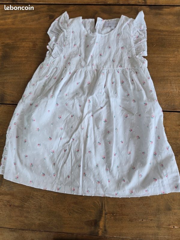 Robe Cadet Rousselle 24 mois blanche à motifs Vêtements bébé