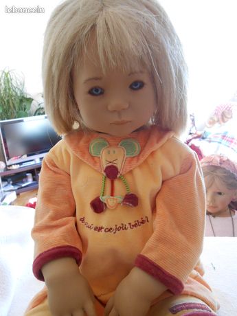 Poupée Annette Himstedt Fatou - 60 Cm - Poupée D'artiste Collection - État Parfait