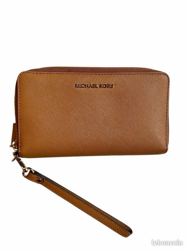 Portefeuille Michael Kors Femme En Cuir Marron - 100% Authentique - Neuf Avec étiquettes