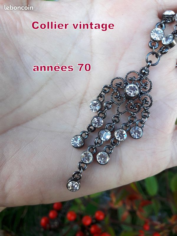 Collier strass vintage parfait état (image 2)