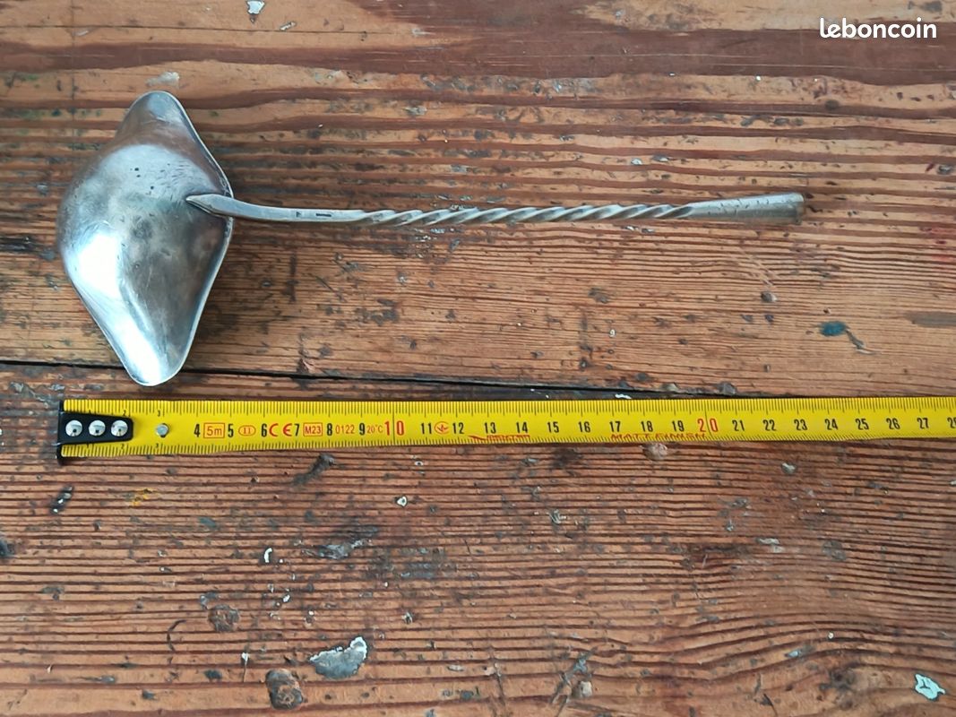 LOUCHE À GRIOTTES - Punch CHRISTOFLE Alfenide Métal argenté Couvert service 37cm EUR 43,99 - FR