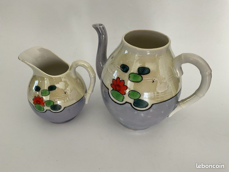 Service à café japonais Art déco – Lustreware années 1930 (image 2)