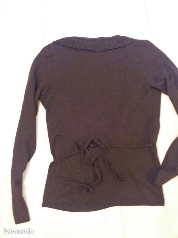 Veste femme taille M cache coeur marron (image 2)