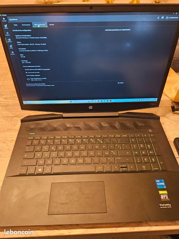 Pc portable Gamer reconditionné HP Pavilion Gaming 17-cd0077nf - i5 - 16Go - 512Go SSD - GTX 1650 - FreeDOS