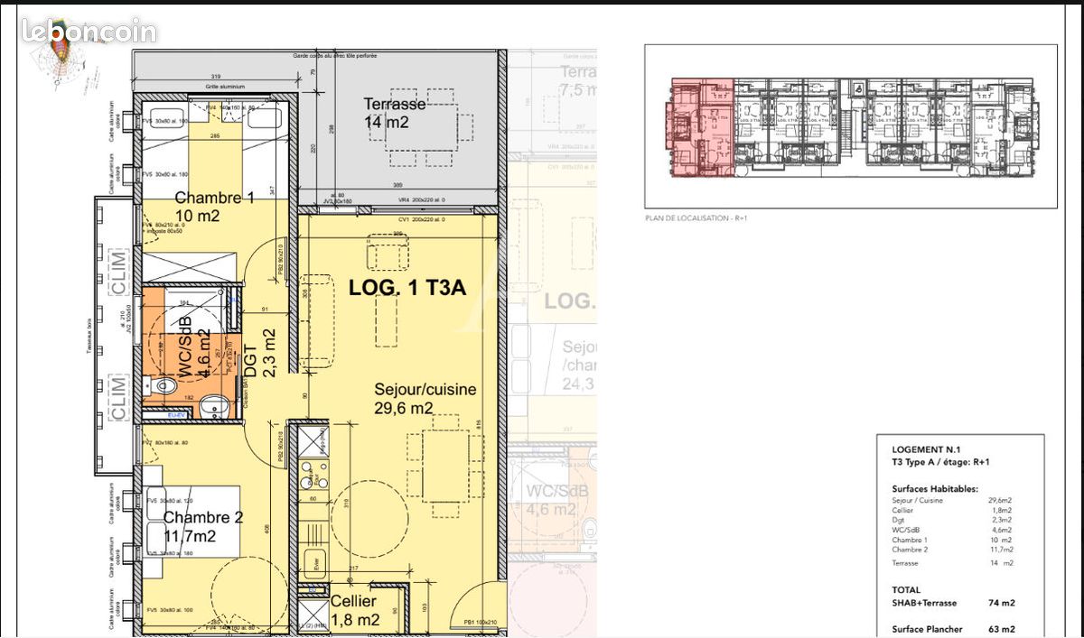 Immeuble 3 pièces 60 m² · à Remire-Montjoly · 60 m² · 260 000 €