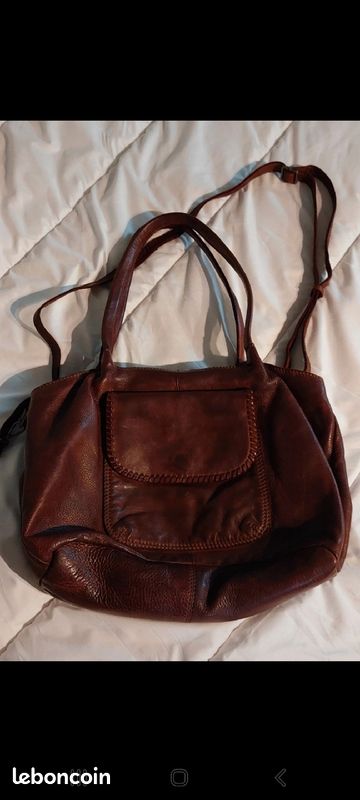 Grand sac BIBA cuir vieilli Accessoires Bagagerie