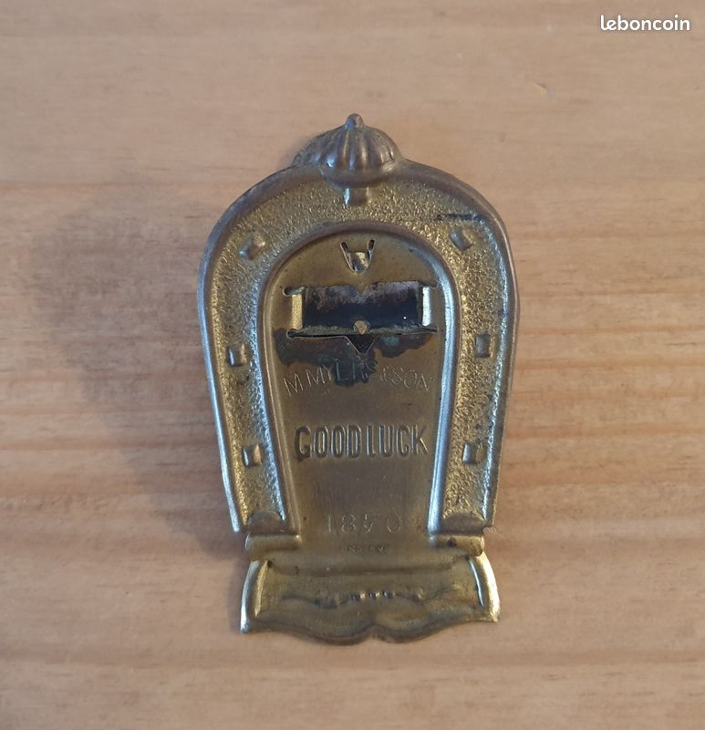 Broche Ancienne 'Good Luck' - Vintage - Occasion - Accessoire De Mode Rétro