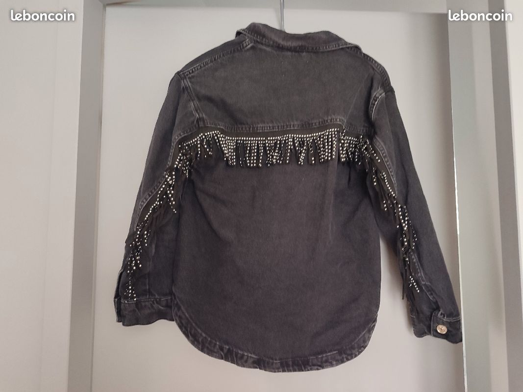 Veste en jean avec franges ZARA 11/12 ANS Vêtements