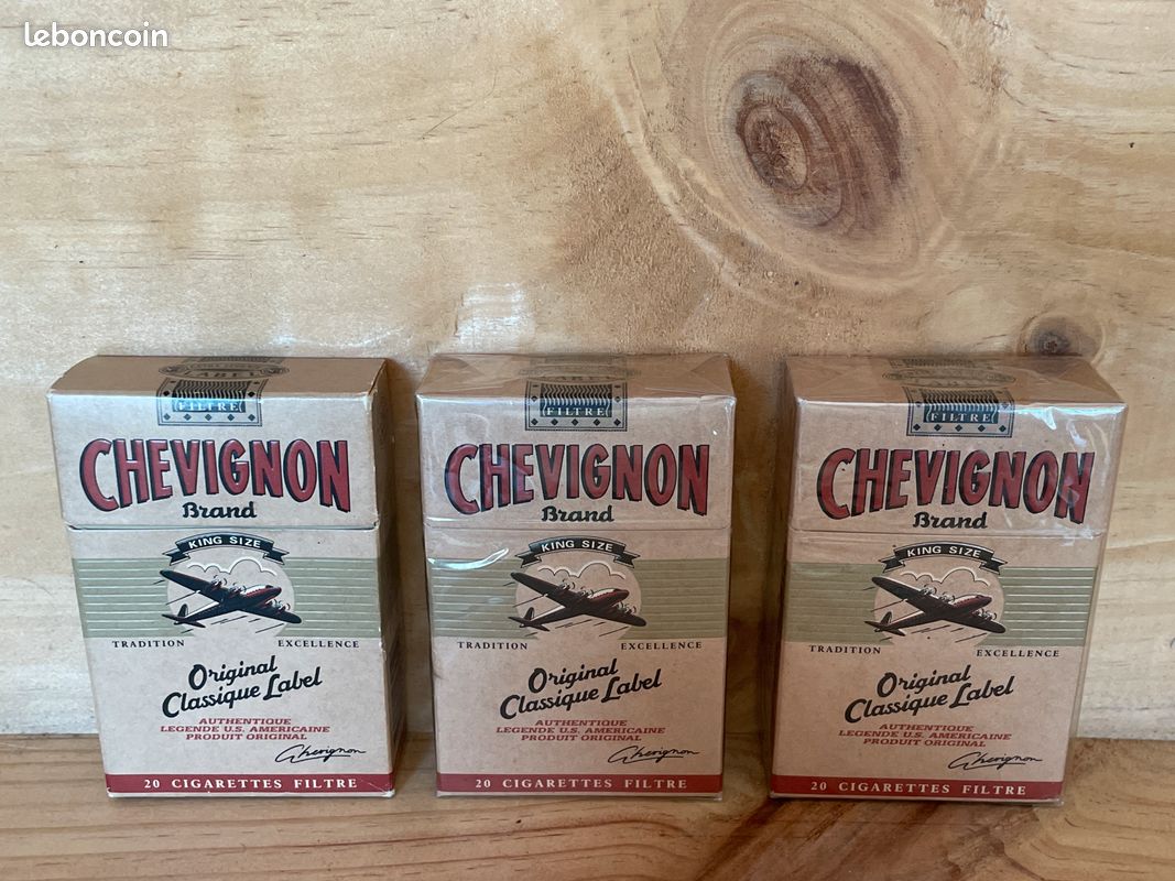 cigarette chevignon PAQUET DE CIGARETTES vide - objet publicitaire Collection Paquet de cigarette Chevignon