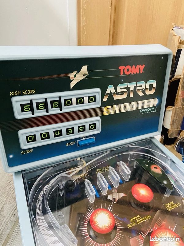 Flipper De Table Tomy Astro Shooter 1990 - Vintage Fonctionnel Avec Boîte