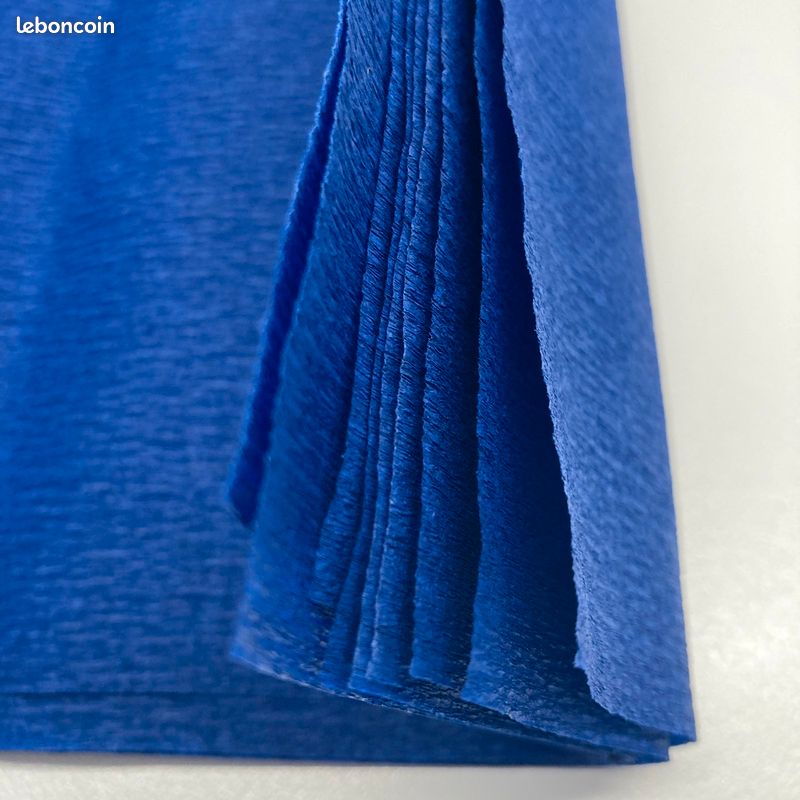 9 feuilles de papier crépon, bleu outremer, 50 x 20 cm chacune, activités et loisirs manuels pour enfants et adultes (image 5)