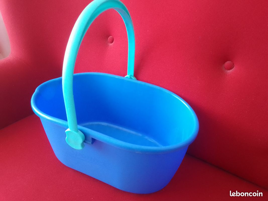 Ancien Seau à Méné My Buddy N°104 – Seau De Pêche Vintage Métal Bleu Sarcelle Et Rouge