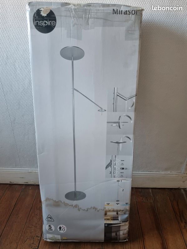 Lampadaire LED avec liseuse Kent 4500lm +890lm