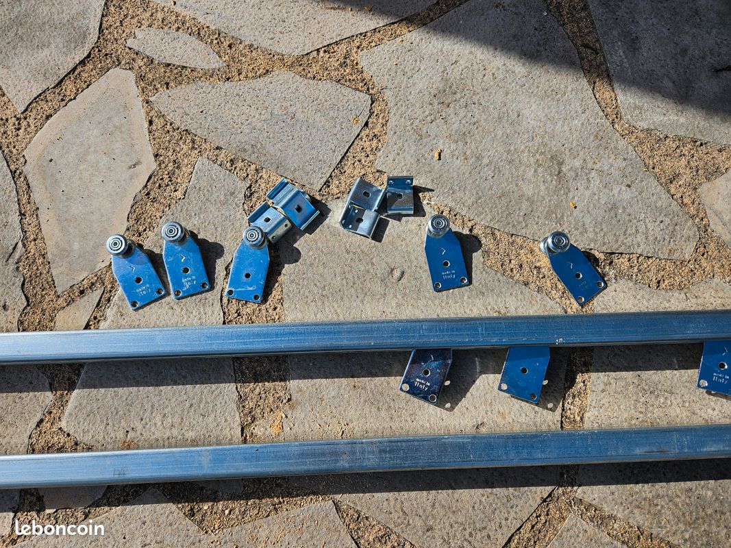 Rail coulissant glissière porte volet charge lourde (image 1)