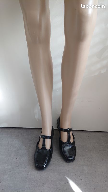 Mary Jane Fawna Bar en cuir argenté pour femme