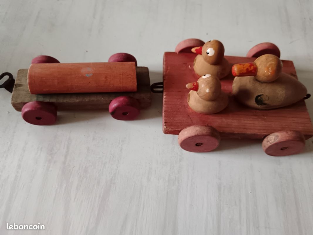 vintage ancien jouet bois et plastique