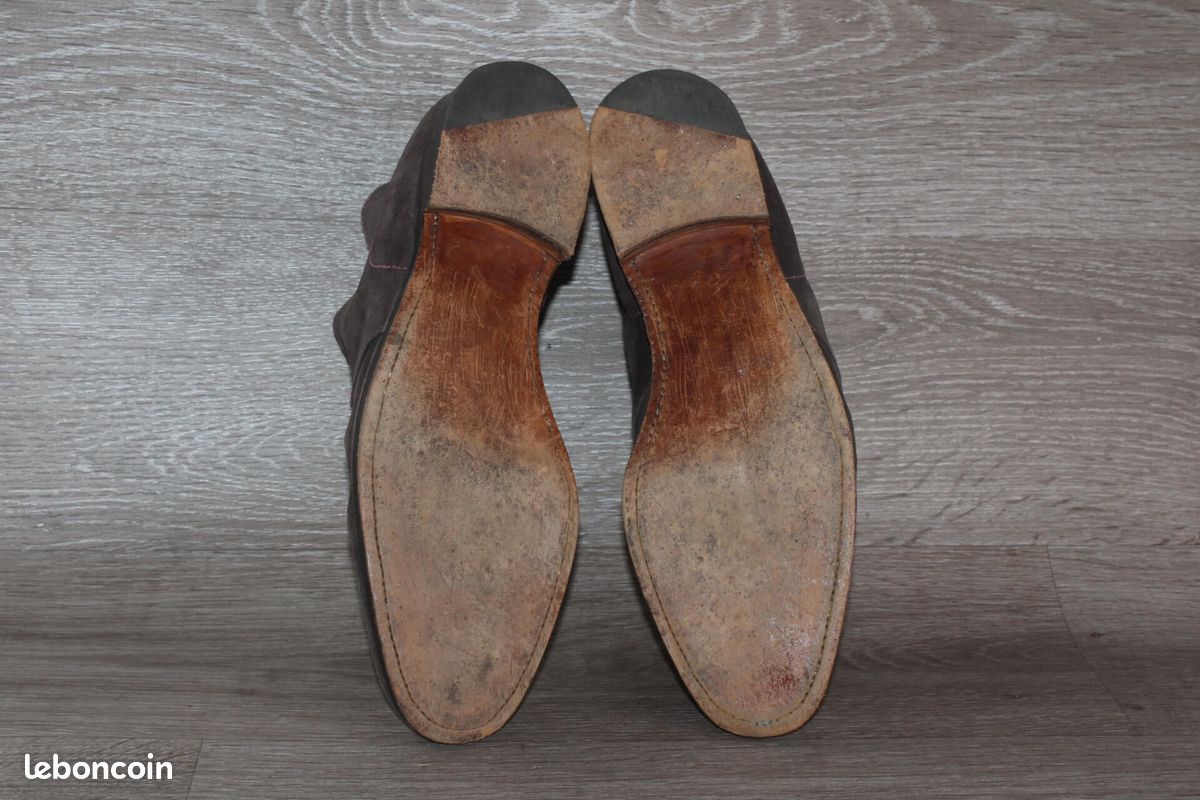 Bottines Chukka Crockett and Jones - Pointure 43,5 Cuir Velours Bon État (image 9)