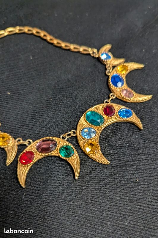 Collier Vintage Scherrer Créateur - Pendentif Oiseau - Bijou Ancien - Très Bon état