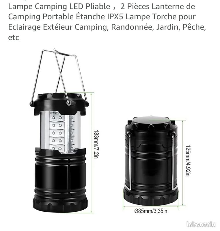 Lampe camping pliable (image 1)