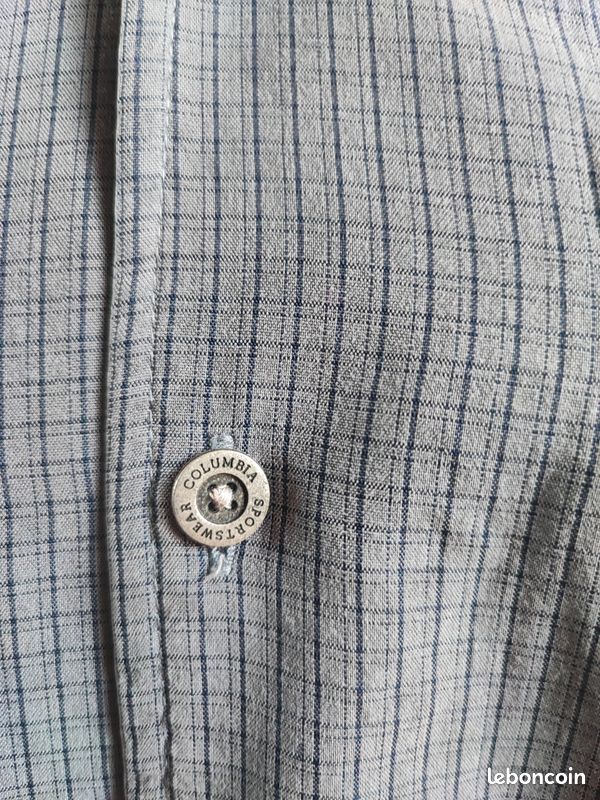 Chemise Columbia PFG à Carreaux, Bloqueur D'insectes, Homme XXL, Très Bon état
