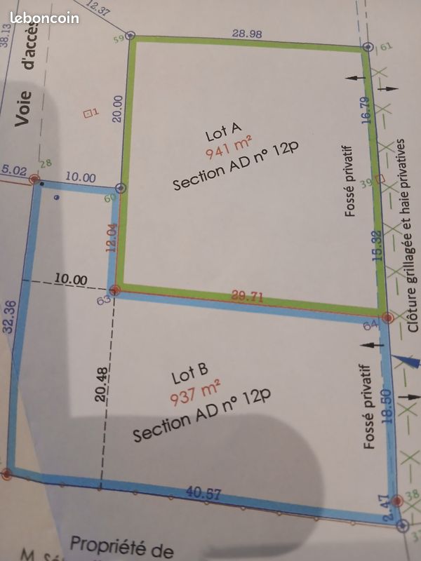 Terrain 941 m² · à Précigné · 47 050 €