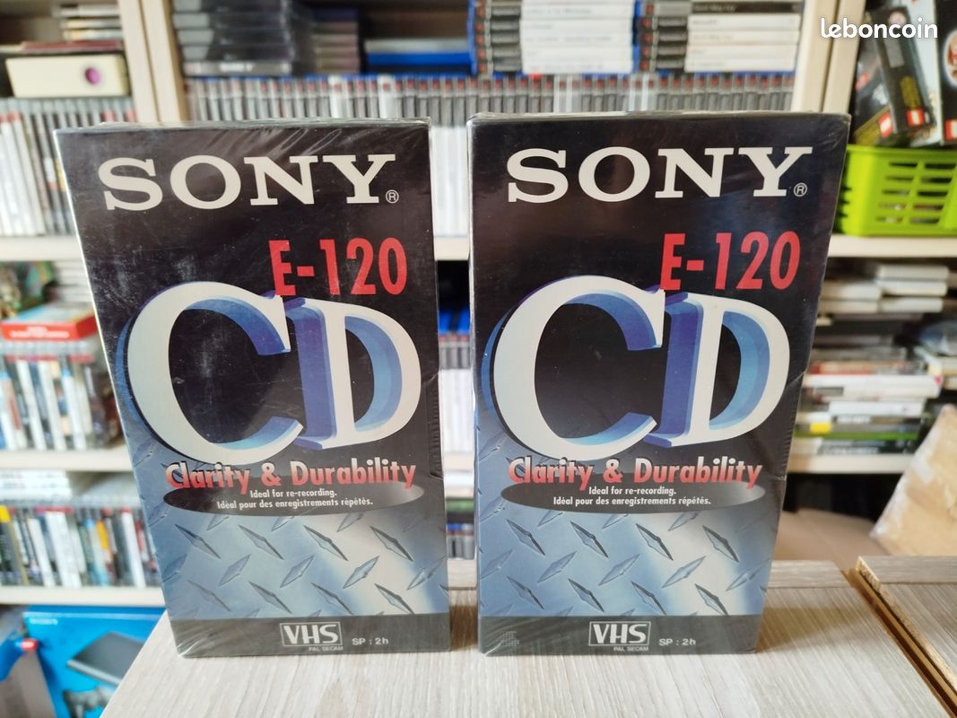 Lot De 5 Cassettes VHS Sony 120 Premium – Neuf Sous Blister, Pour Magnétoscope