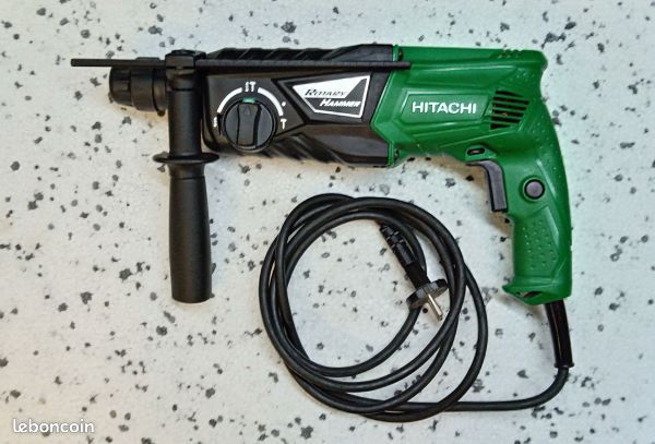 Perforateur Hitachi DH 25DL – 2 Accus + Chargeur – Fonctionnel, état Correct