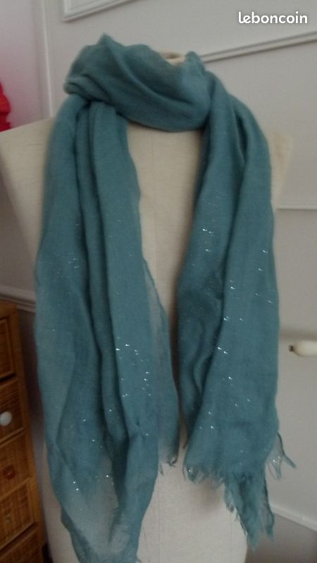 écharpe femme étole foulard tour de cou châle écharpe vert uni