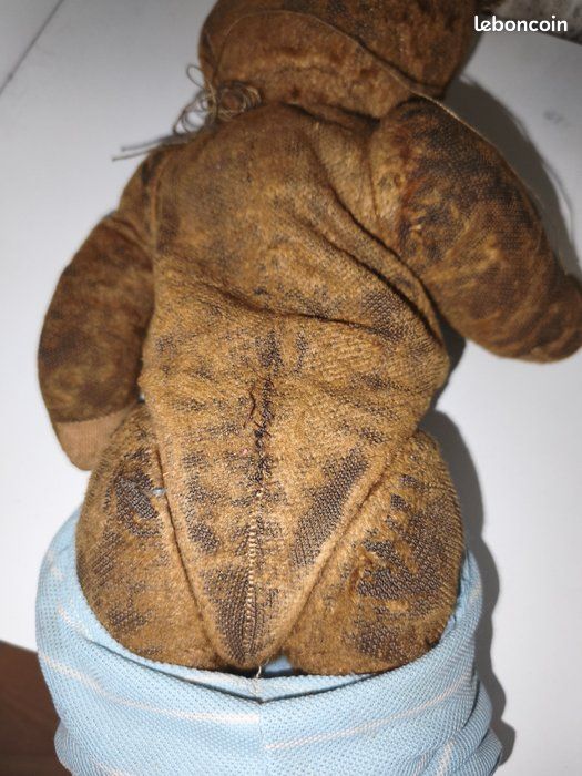 Ancien Ours En Peluche Vintage – Remplissage Paille – Doudou Rétro