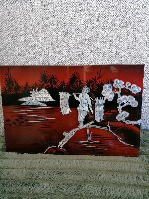 Tableau asiatique avec de la nacre (image 1)
