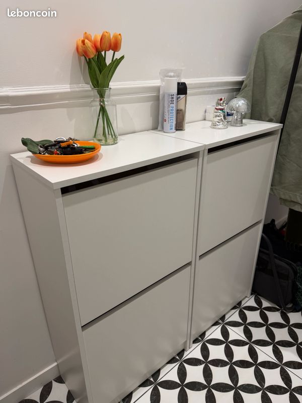 2 meubles à chaussures IKEA blanc (image 3)