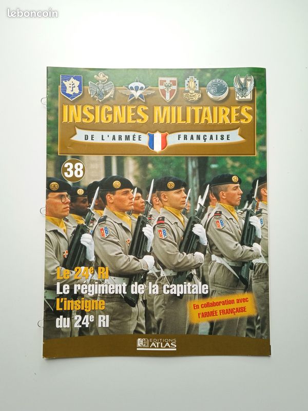 Insigne militaire collection Atlas "24ème RI" (image 2)