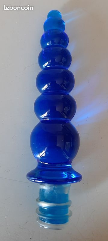 2 petits vases bleus cobalt en verre (image 8)