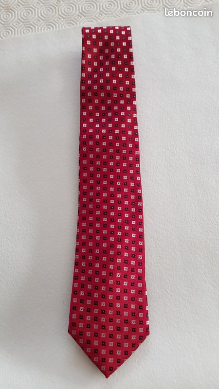 Cravate Homme Soie Bordeaux Drakes – 149 Cm, 7,5 Cm, Fabriquée En Italie, état Impeccable