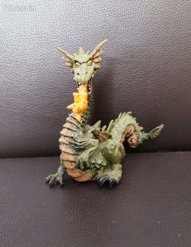 Statue / figurine: Dragon cracheurs de feu, vert, décoration interieure (image 1)