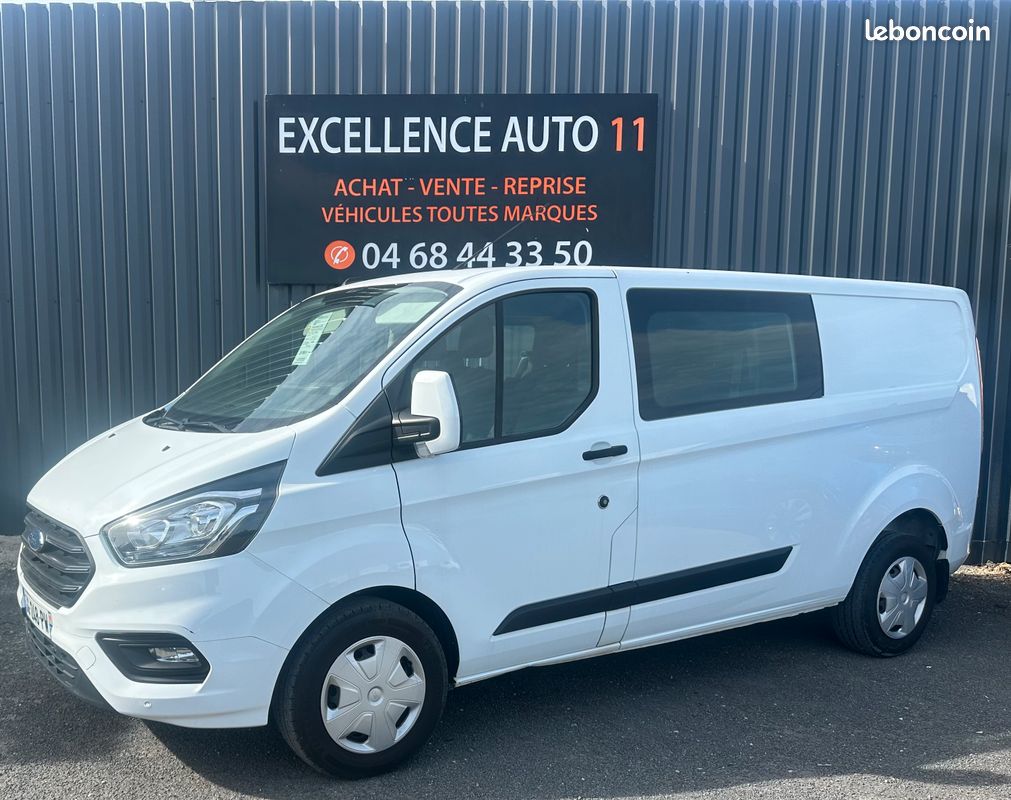 Ford Transit Custom l2h1 2.0 Eco Blue 130 cv Cabine Approfondie { tva récupérable } (image 1)