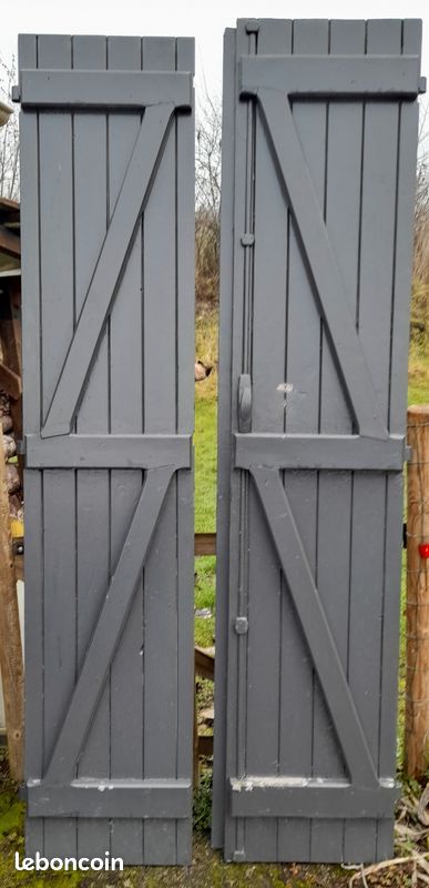 Paire de Volets bois 215 x 45 (image 2)